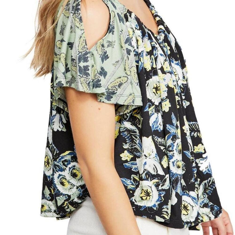 FREE PEOPLE Baja Babe Cold Shoulder Top XS
